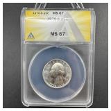 1976-S Washington Quarter ANACS MS67