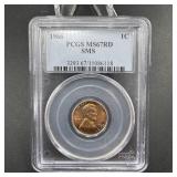 1966 SMS Lincoln Cent PCGS MS67RD