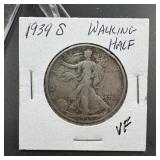 1939-S Walking Liberty Silver Half Dollar