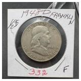 1948-D Franklin Silver Half Dollar