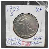 1928-S Walking Liberty Silver Half Dollar
