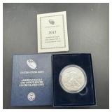 2013 American Silver Eagle with Box & COA