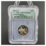 2000-S Massachusetts State Quarter ICG PR70 DCAM