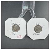 1952 & 1952-D  Silver Roosevelt Dimes