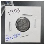 1903 Barber Silver Dime