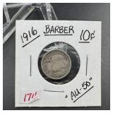 1916 Barber Silver Dime