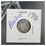 1906 Barber Silver Dime