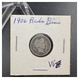 1906 Barber Silver Dime