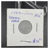 1887 Seated Liberty Dime