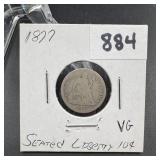 1877 Seated Liberty Dime