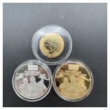 Three Commemorative Rounds & Tokens