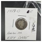 1899-O Barber Silver Dime