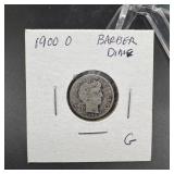 1900-O Barber Silver Dime