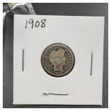 1908 Barber Silver Dime