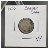 1906 Barber Silver Dime