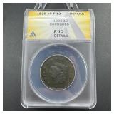 1835 Large Cent F12