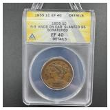 1855 Large Cent XF40