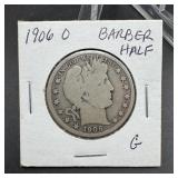 1906-O Barber Silver Half Dollar