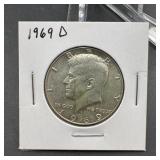 1969-D Kennedy 40% Silver Half Dollar