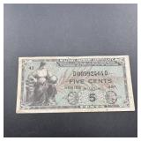 5 Cent Military Payment Certificate