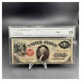 1917 $1 United States Note Red Seal Fr. 39 PMG Fin