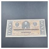 1864 Confederate States $1 Note