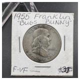 1955 Bugs Bunny Franklin Silver Half Dollar