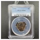 1960 Jefferson Nickel PCGS MS66