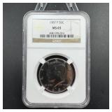 1987-P Kennedy Half Dollar NGC MS65