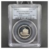 2005-S Silver Kansas State Quarter PCGS PR69DCAM