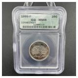 1999-P Connecticut State Quarter ICG MS66