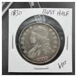 1830 Capped Bust Silver Half Dollar