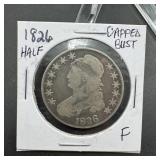 1826 Capped Bust Silver Half Dollar