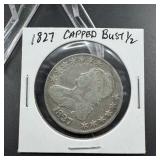 1827 Capped Bust Silver Half Dollar