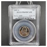 1987-S Jefferson Nickel PCGS PR69DCAM