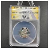 1984-S Jefferson Nickel ANACS PF60 Details Environ