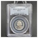 1992-S Silver Washington Quarter PCGS PR68DCAM