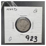 1924-S Mercury Silver Dime
