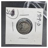 1919-D Mercury Silver Dime
