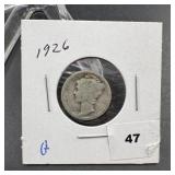 1926 Mercury Silver Dime