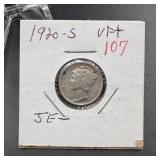 1920-S Mercury Silver Dime