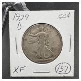 1929-D Walking Liberty Silver Half Dollar