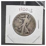 1920-S Walking Liberty Silver Half Dollar
