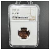 1958 Lincoln Cent NGC PF67 RD
