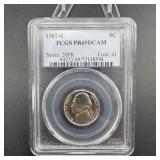 1987-S Jefferson Nickel PCGS PR69DCAM