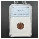 1958-D Lincoln Cent National Numismatic Certificat