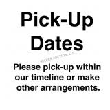 Pick-Up & Shipping Information