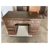 9 - Drawer Solid Wood Desk, 43.5"x21.5"x30.5", car
