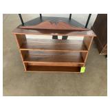 Solid Wood Two Shelves with Mirror, Wall Mount, 32