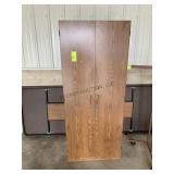 Two Door Wood Cabinet,  30"x17"71.5"